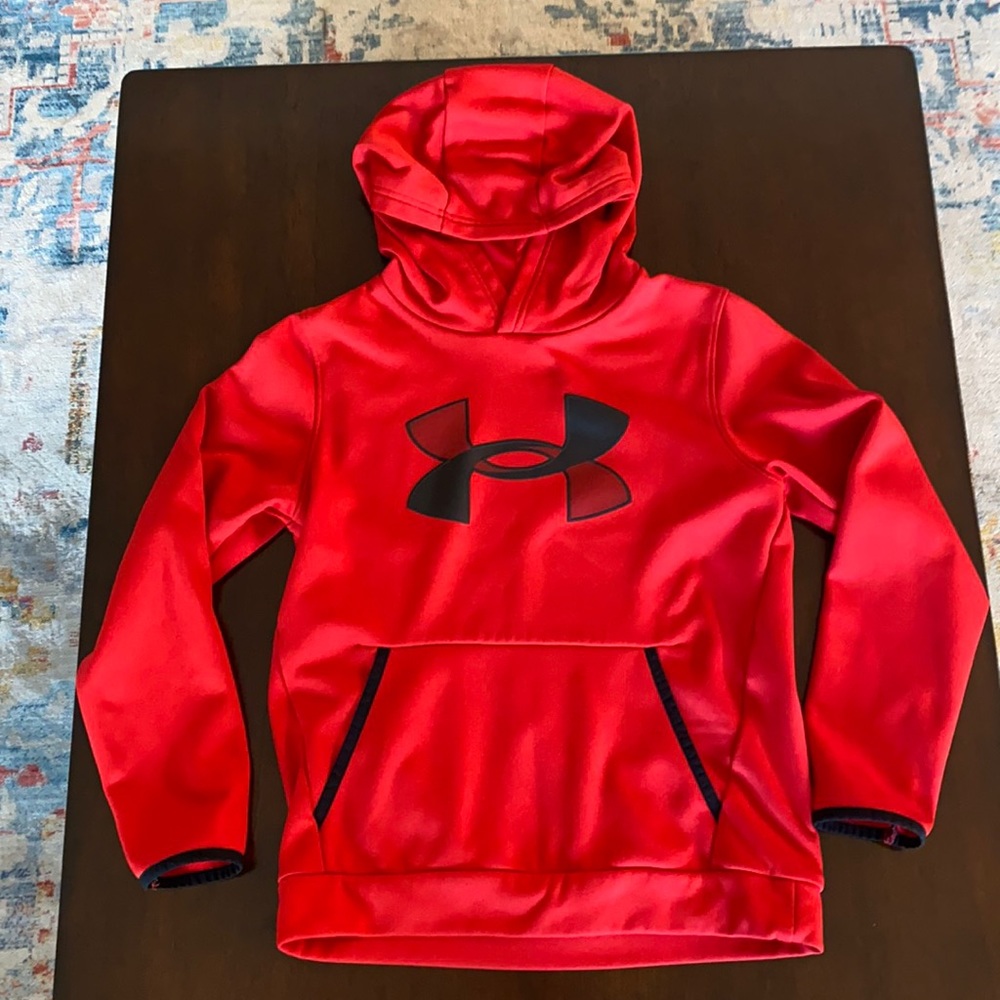 Under Armour Red Hoodie Sweatshirt Size Medium